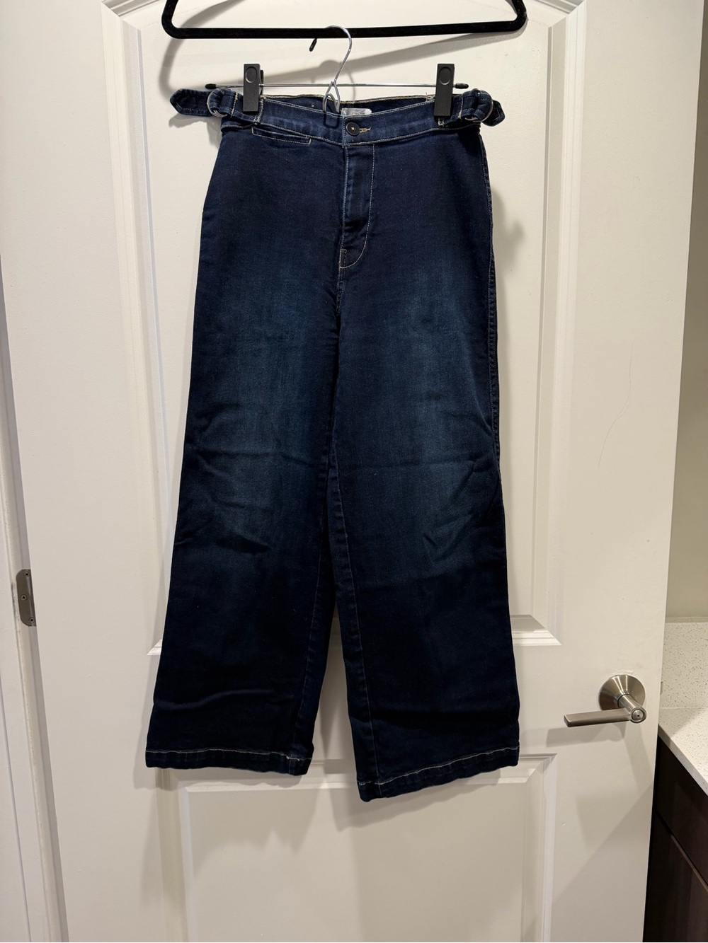 Carve Designs Dark Blue Wide Leg Jeans